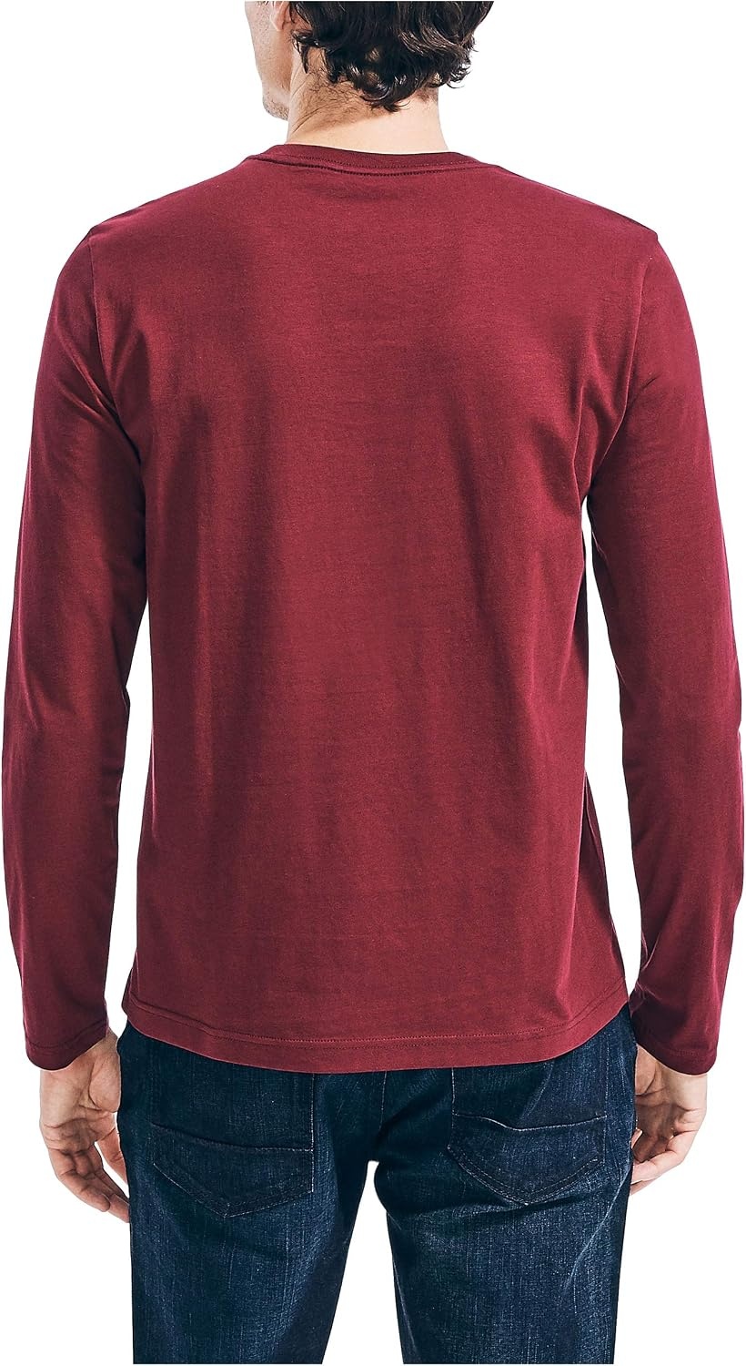 image:imageNautica Mens JClass Logo Long Sleeve TShirtZinfandel