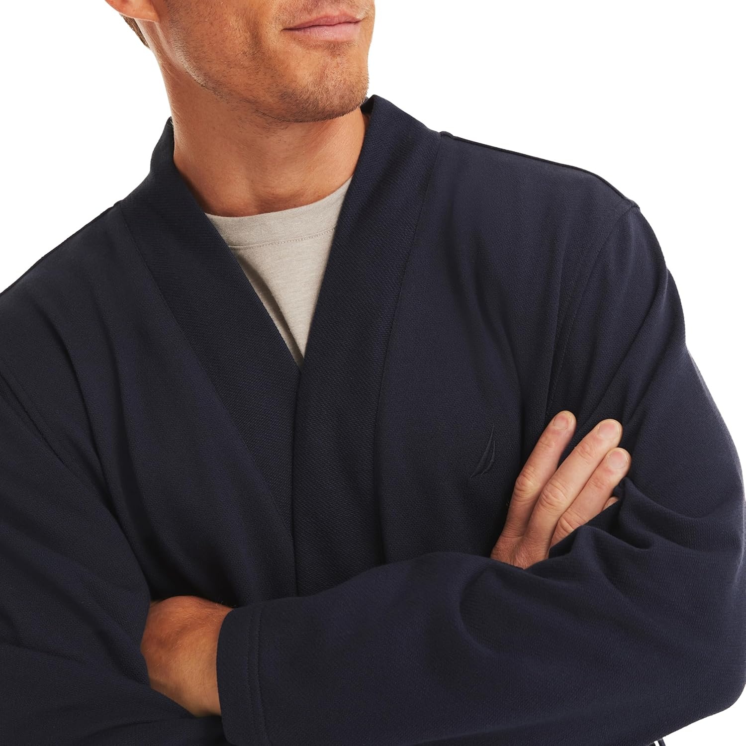 image:imageNautica Mens Kimono Robe Navy One Size