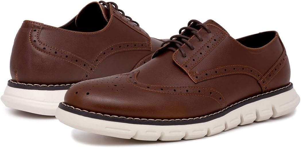 image:imageNautica Mens Knit Dress Oxford Dress Sneakers Breathable Stylish Lightweight amp Comfortable Ideal for Business or WalkingBrown Smooth