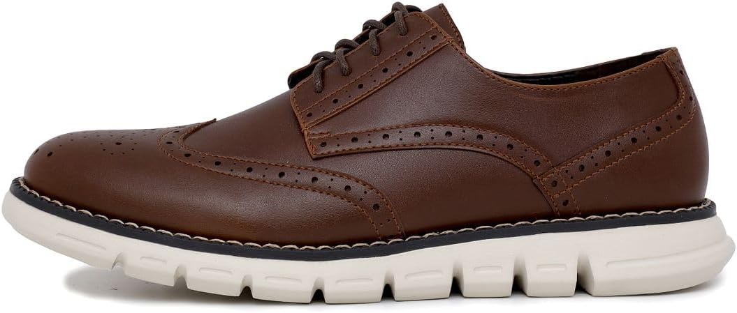 image:imageNautica Mens Knit Dress Oxford Dress Sneakers Breathable Stylish Lightweight amp Comfortable Ideal for Business or WalkingBrown Smooth