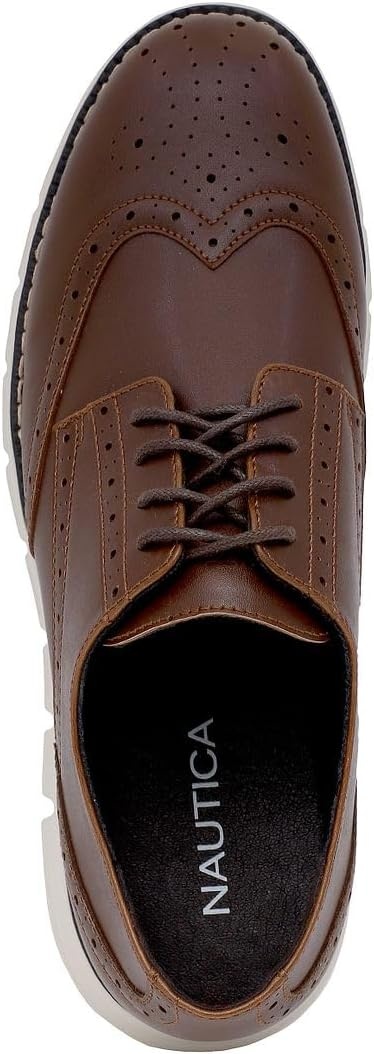 image:imageNautica Mens Knit Dress Oxford Dress Sneakers Breathable Stylish Lightweight amp Comfortable Ideal for Business or WalkingBrown Smooth