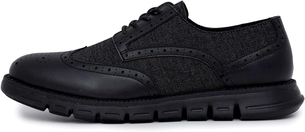 image:imageNautica Mens Knit Dress Oxford Dress Sneakers Breathable Stylish Lightweight amp Comfortable Ideal for Business or WalkingDenim Black Smooth