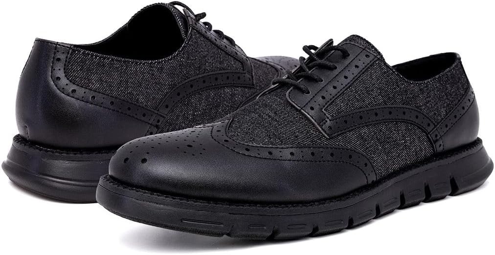 image:imageNautica Mens Knit Dress Oxford Dress Sneakers Breathable Stylish Lightweight amp Comfortable Ideal for Business or WalkingDenim Black Smooth
