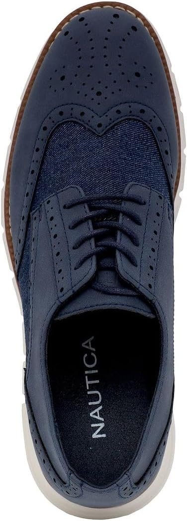 image:imageNautica Mens Knit Dress Oxford Dress Sneakers Breathable Stylish Lightweight amp Comfortable Ideal for Business or WalkingNavy Denim Smooth