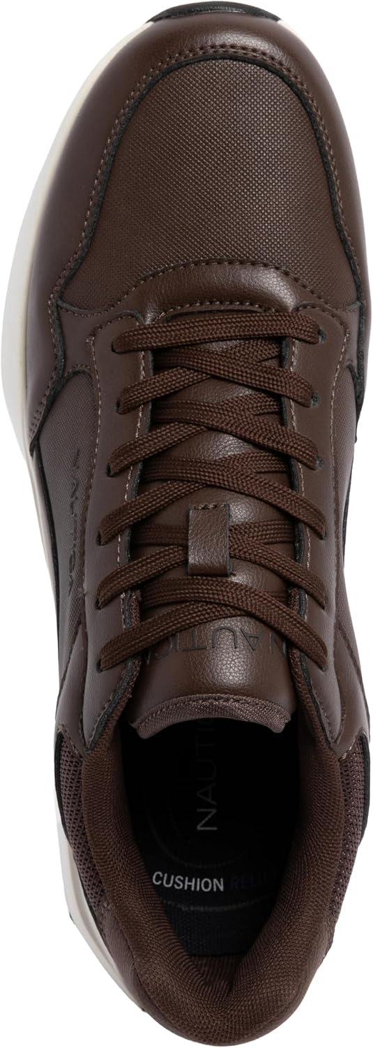 image:imageNautica Mens LaceUp Sneakers Casual Stylish and Comfortable for WalkingBrown