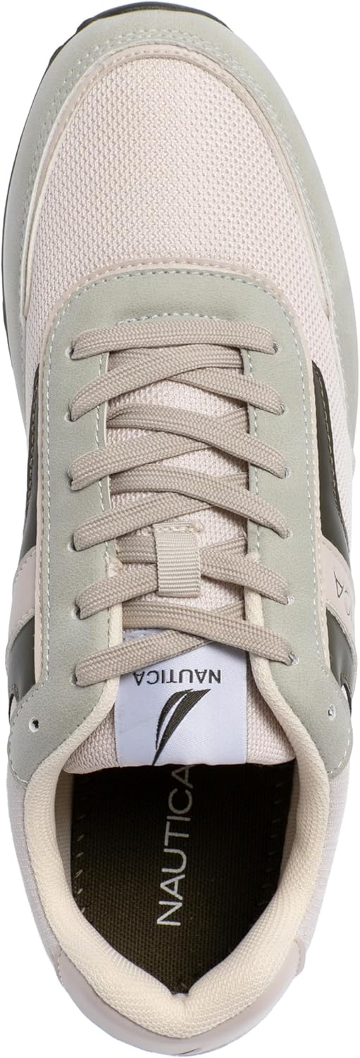 image:imageNautica Mens LaceUp Sneakers Casual Stylish and Comfortable for WalkingGrey Olive