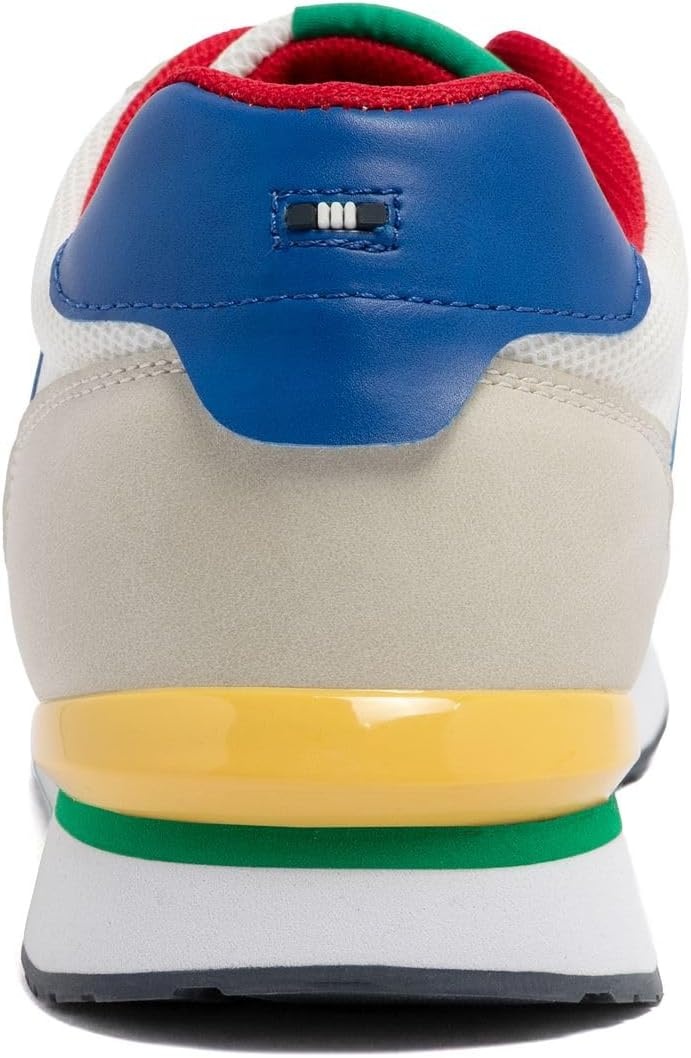 image:imageNautica Mens LaceUp Sneakers Casual Stylish and Comfortable for WalkingWhite Blue Red