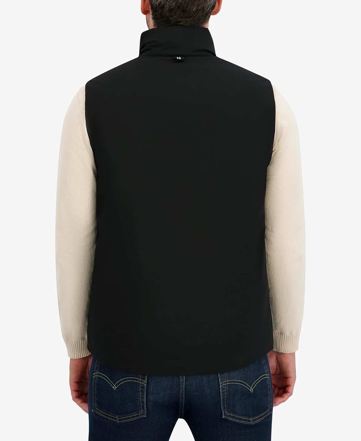 image:imageNautica Mens Lightweight Mechanical Stretch Softshell Vest Waterresistant Transitional LayerBlack