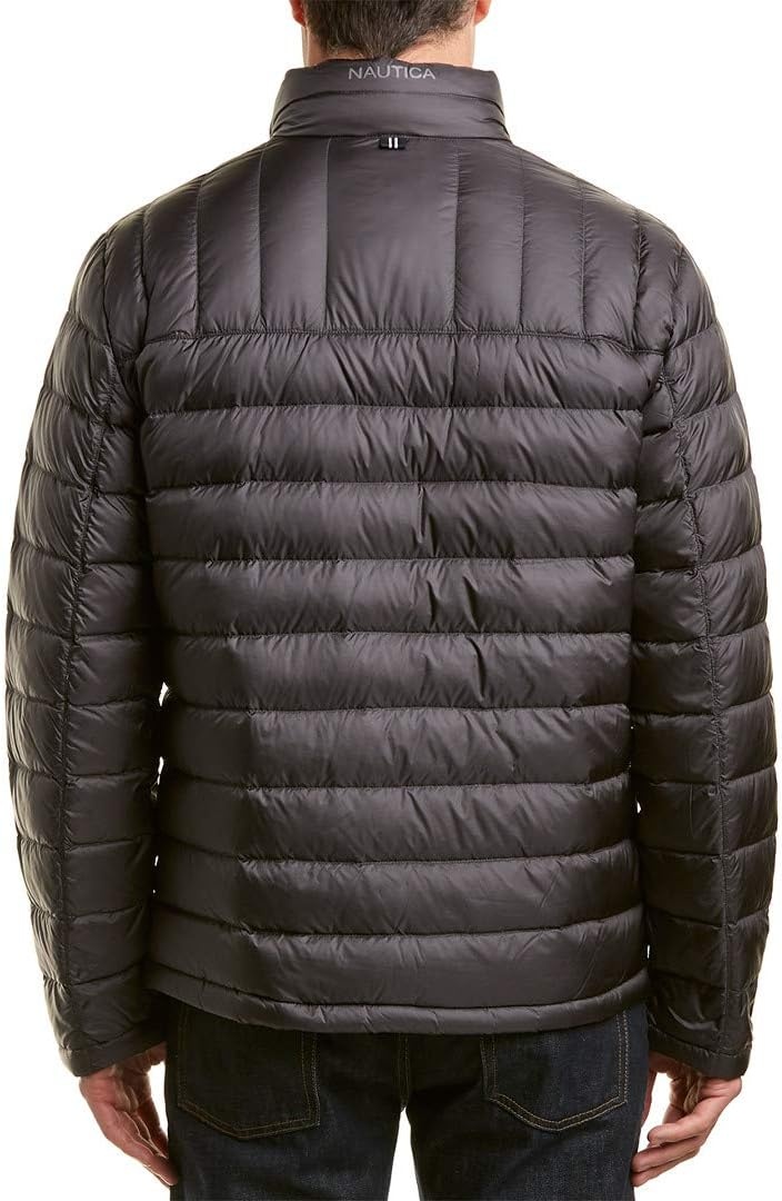 image:imageNautica Mens Lightweight Quilted Puffer Jacket Full Zip Transitional OuterwearCarbon