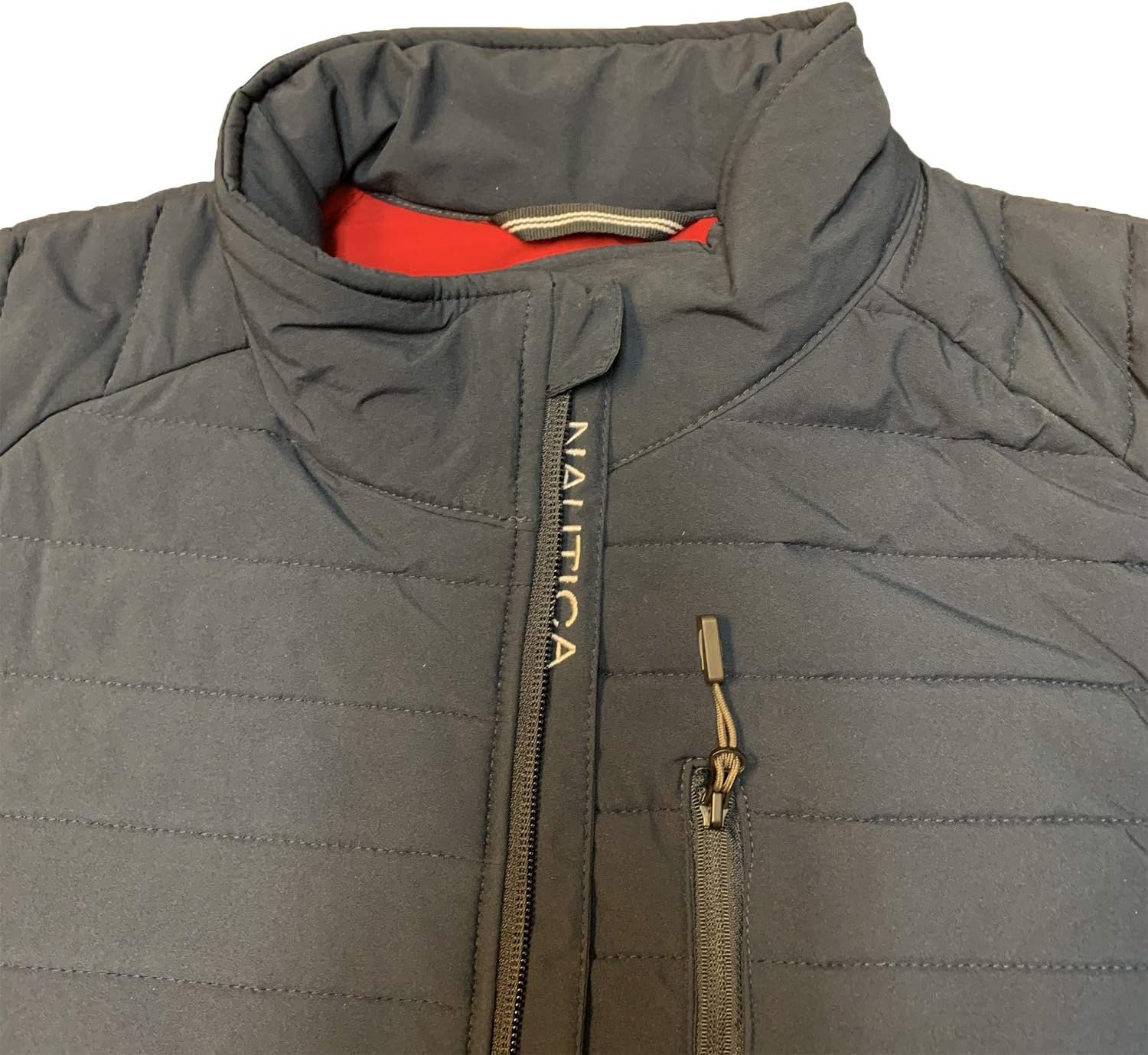 image:imageNautica Mens Lightweight Quilted Puffer Jacket Full Zip Transitional OuterwearDenim