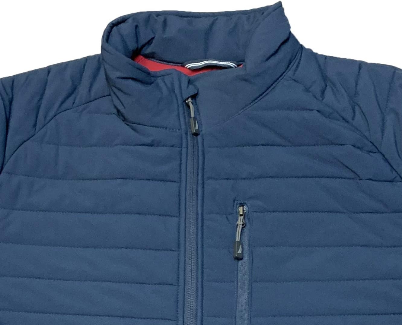 image:imageNautica Mens Lightweight Quilted Puffer Jacket Full Zip Transitional OuterwearDenim