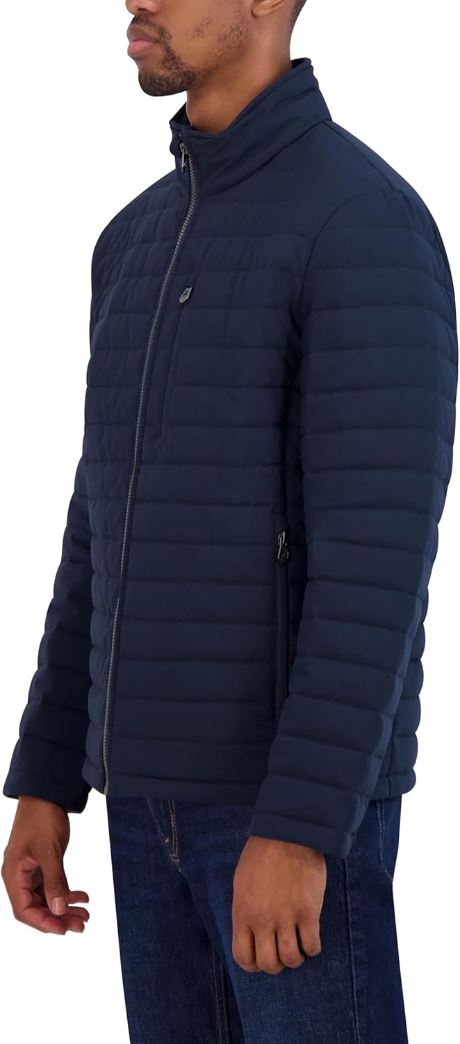 image:imageNautica Mens Lightweight Quilted Puffer Jacket Full Zip Transitional OuterwearNavy