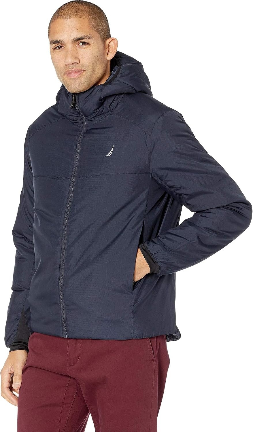 image:imageNautica Mens Lightweight Quilted Puffer Jacket Full Zip Transitional OuterwearStorm