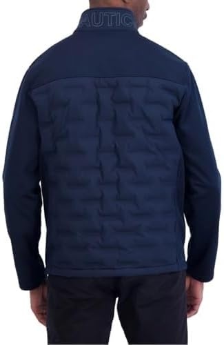 image:imageNautica Mens Lightweight Softshell Jacket Bonded Fleece Lining Regular Big amp Tall SizesBluenight