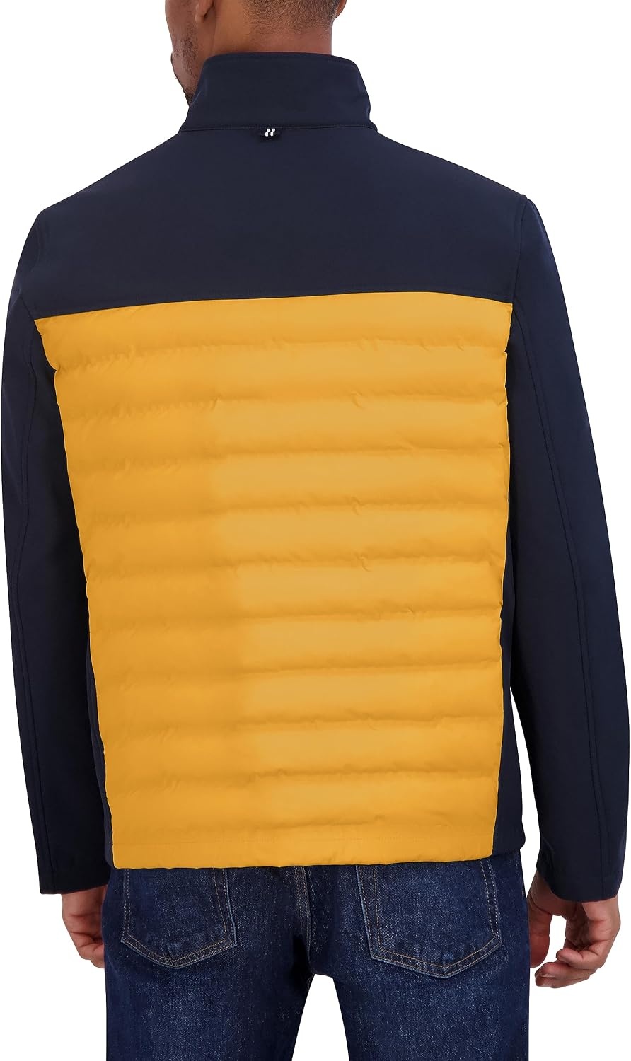 image:imageNautica Mens Lightweight Softshell Jacket Bonded Fleece Lining Regular Big amp Tall SizesOld Gold
