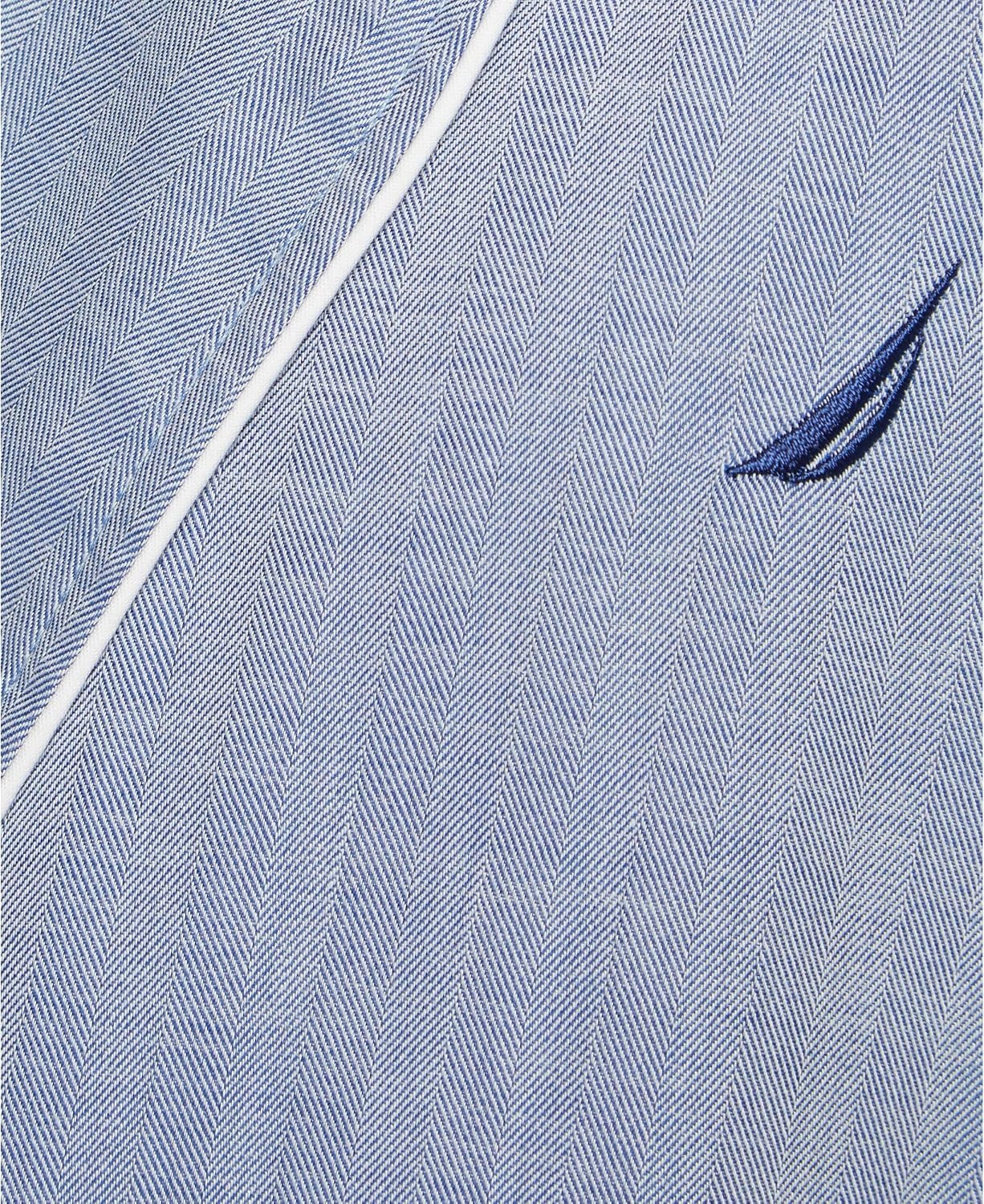 image:imageNautica Mens Long Sleeve Lightweight Cotton Woven RobeBlue Bone