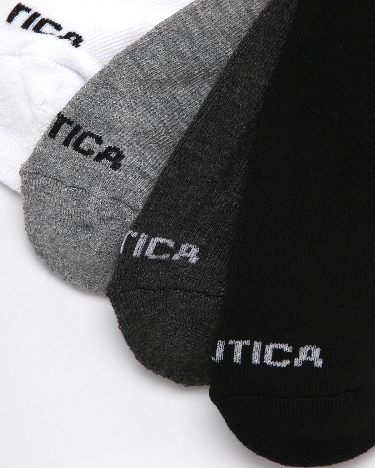 image:imageNautica Mens Low Cut Socks 8 Pack Soft Stretch Cushioned Athletic Ankle Socks for Men for Sports and Running Size 6125BlackGrayWhite