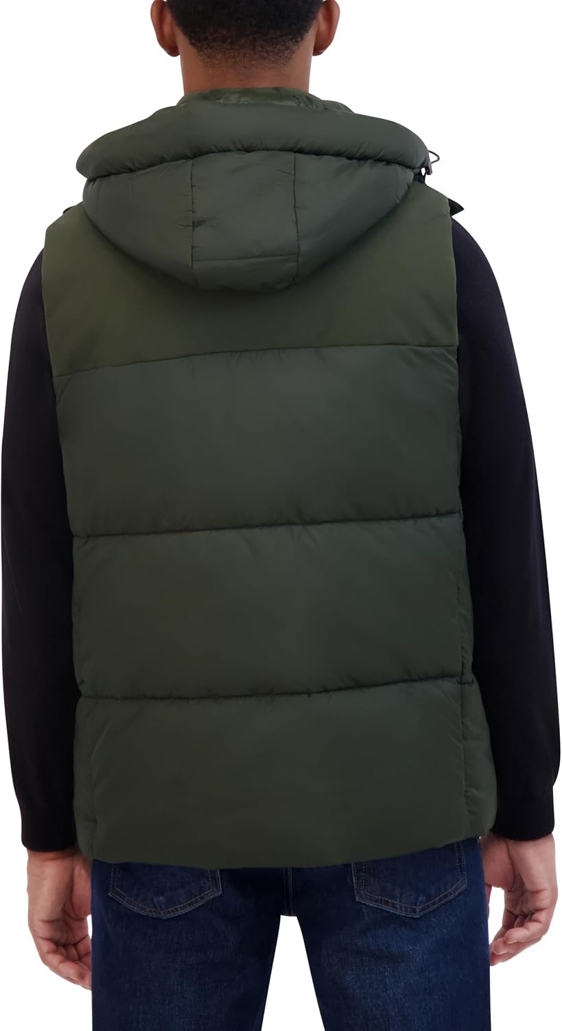 image:imageNautica Mens Mixed Sheen Quilted VestDark Forest