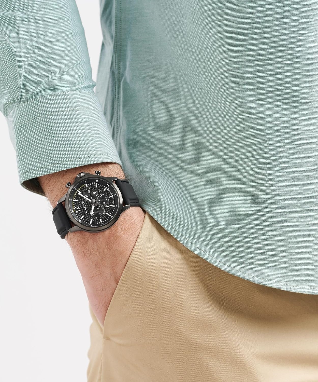 image:imageNautica Mens NCT Blue Ocean Chronograph WatchBlackBlackGray