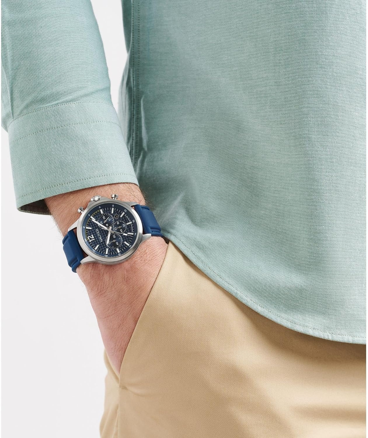 image:imageNautica Mens NCT Blue Ocean Chronograph WatchBlueBlueSilver