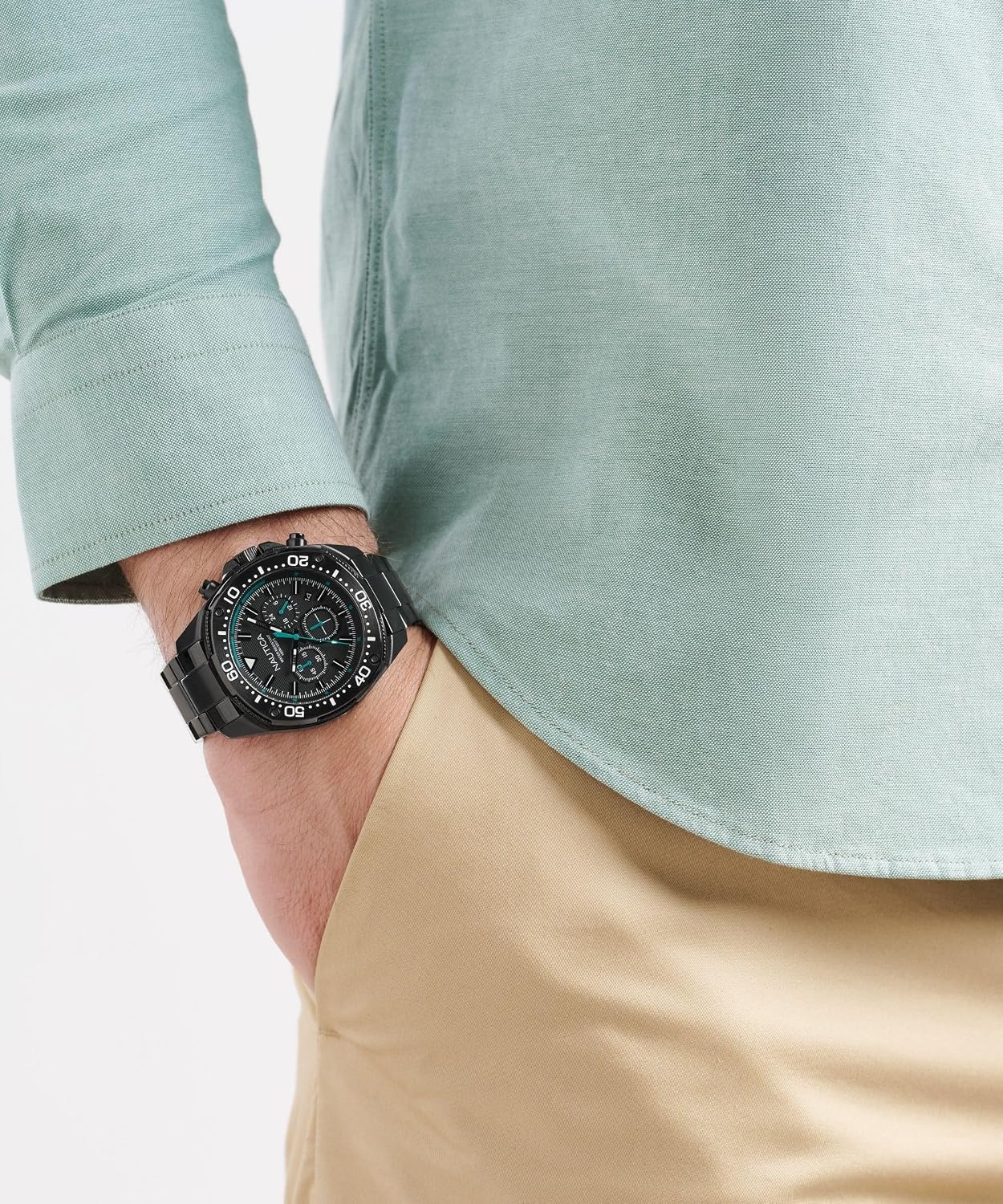 image:imageNautica Mens NCT Blue Sail Chronograph WatchBlackBlackBlack