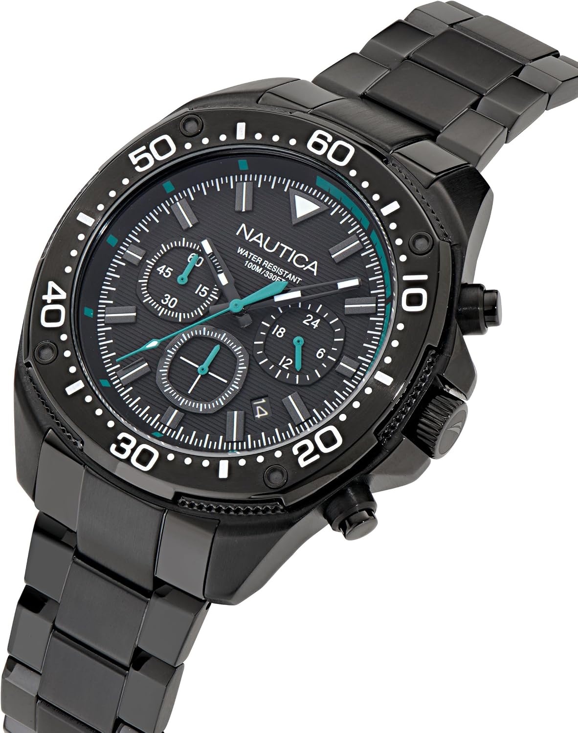 image:imageNautica Mens NCT Blue Sail Chronograph WatchBlackBlackBlack