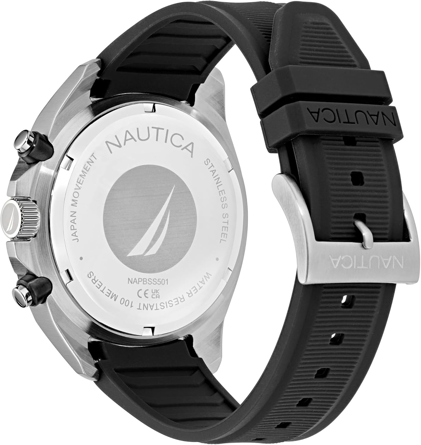 image:imageNautica Mens NCT Blue Sail Chronograph WatchBlackBlackSilver