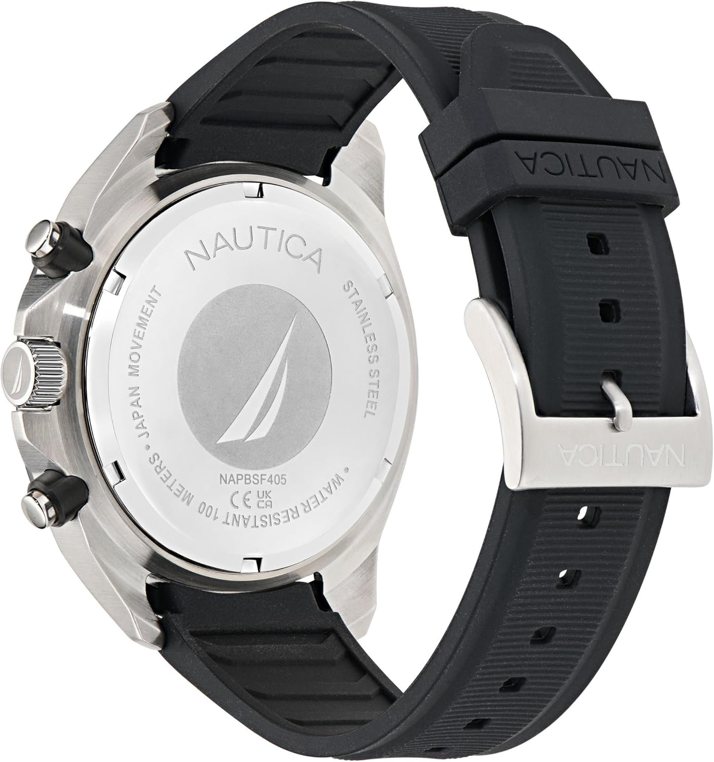image:imageNautica Mens NCT Blue Sail Chronograph WatchBlackGreenSilver