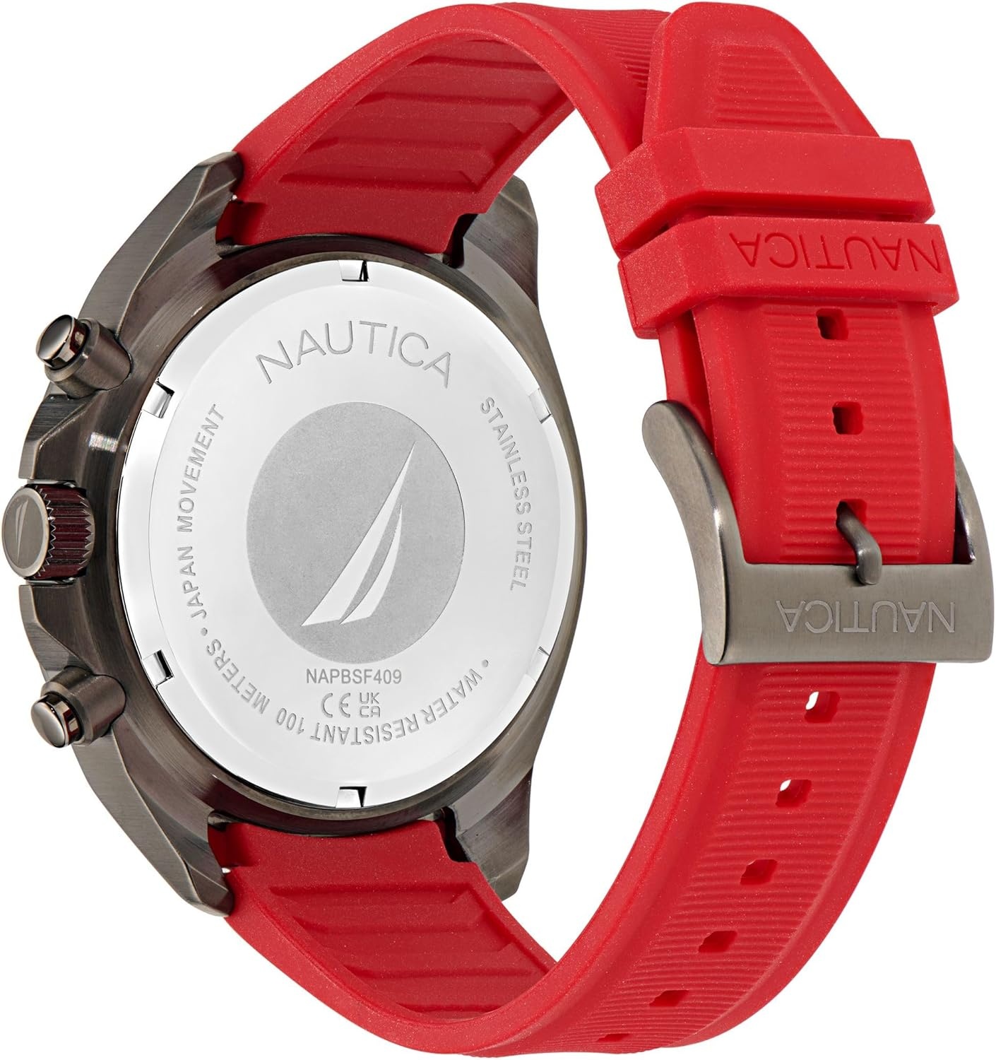 image:imageNautica Mens NCT Blue Sail Chronograph WatchBlackRedBlackGunmetal