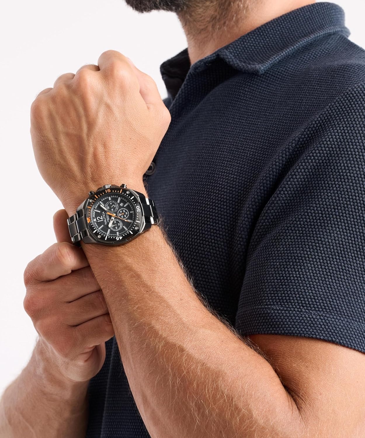 image:imageNautica Mens NCT Blue Sail Chronograph WatchGunmetalGrayGunmetal