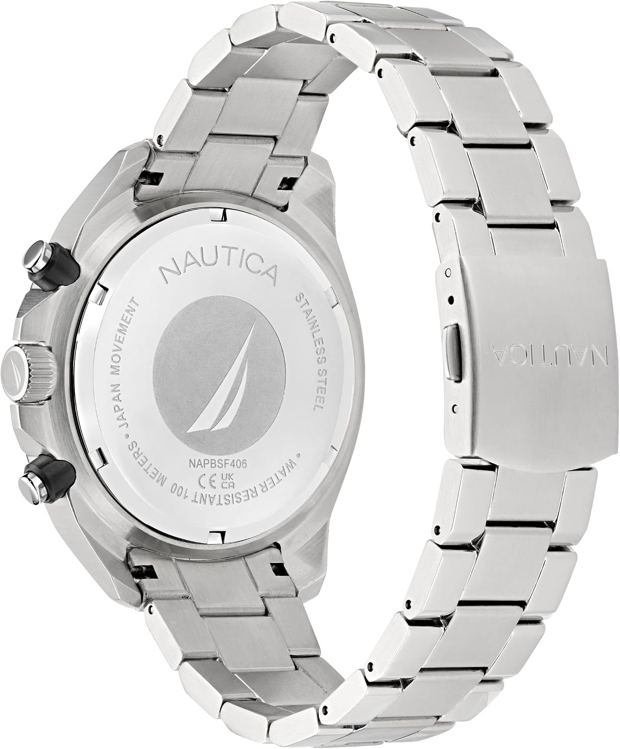 image:imageNautica Mens NCT Blue Sail Chronograph WatchSilverBlackSilver