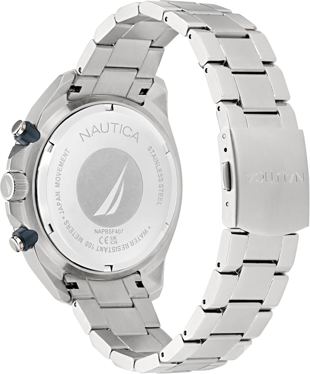 image:imageNautica Mens NCT Blue Sail Chronograph WatchSilverBlueSilver