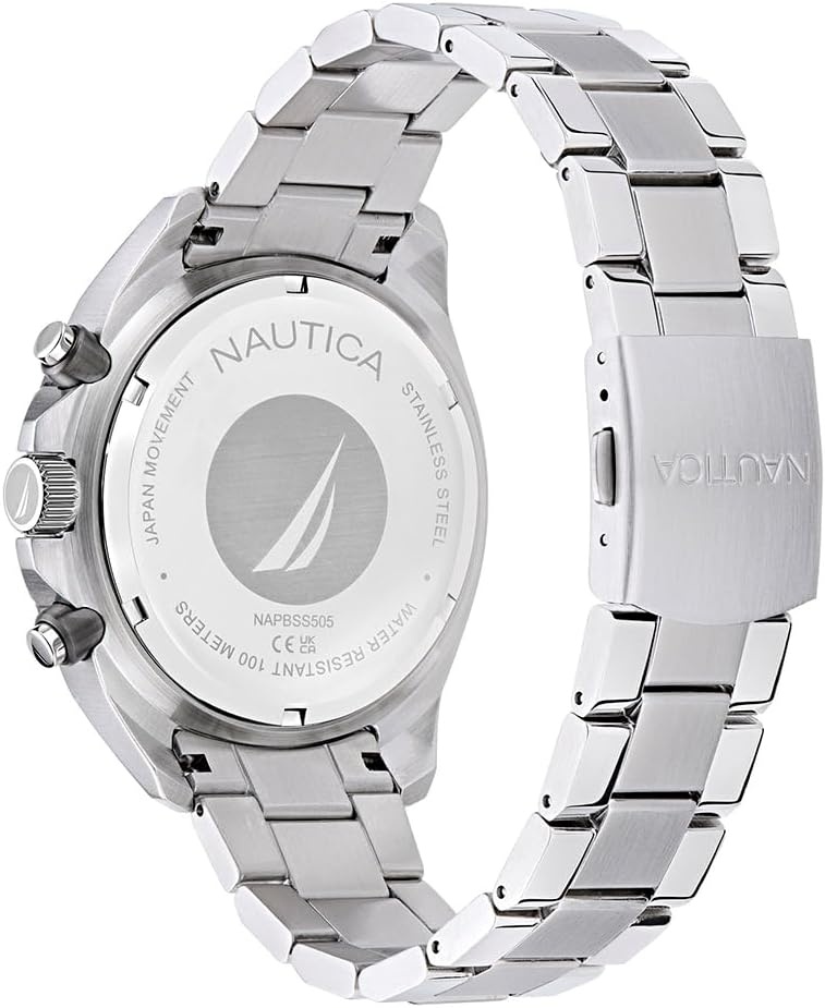 image:imageNautica Mens NCT Blue Sail Chronograph WatchSilverGraySilver