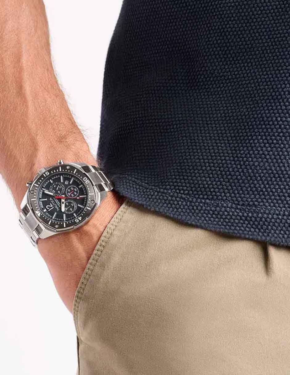 image:imageNautica Mens NCT Blue Sail Chronograph WatchSilverGraySilver