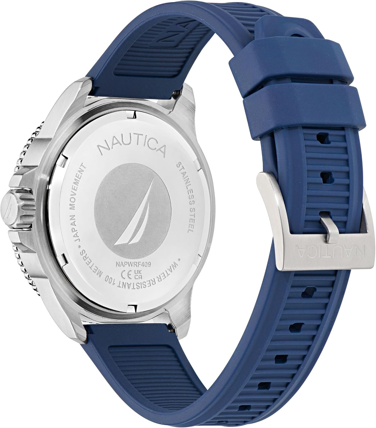 image:imageNautica Mens NCT Windrose 46mm WatchBlueBlackBlueSilver