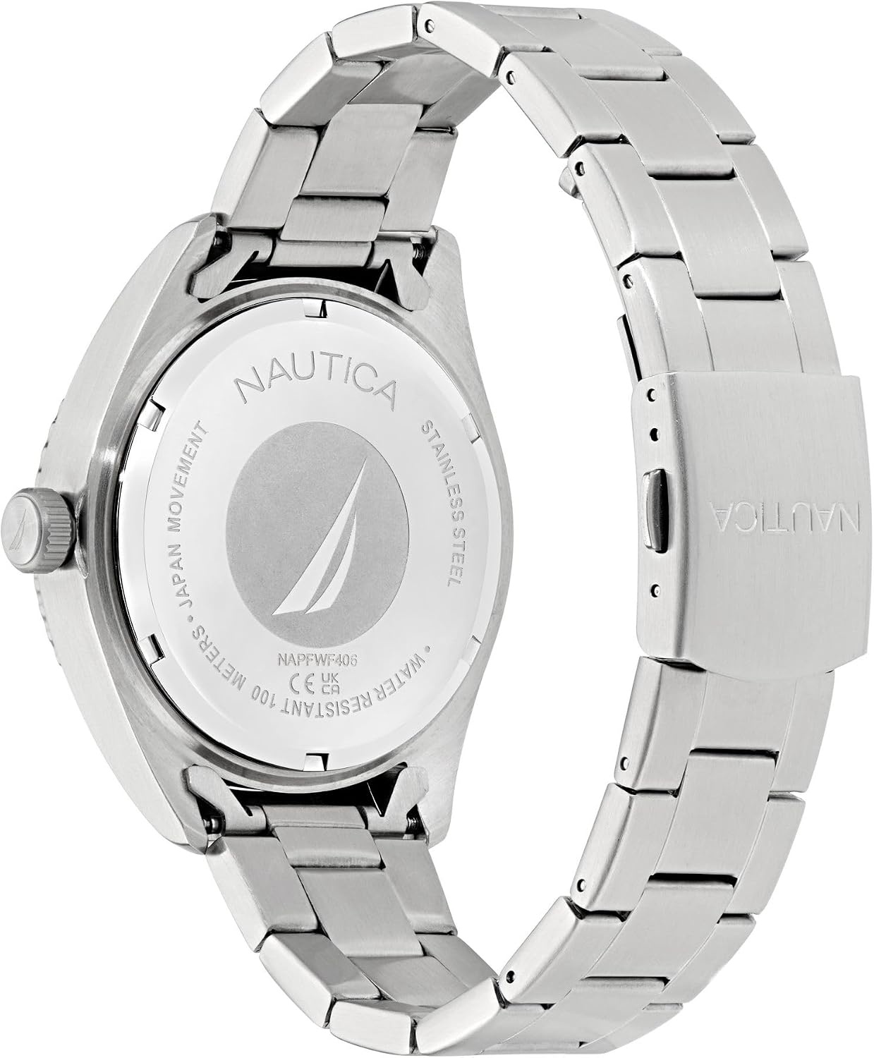 image:imageNautica Mens NS3 Sporty WatchSilverBlackSilver