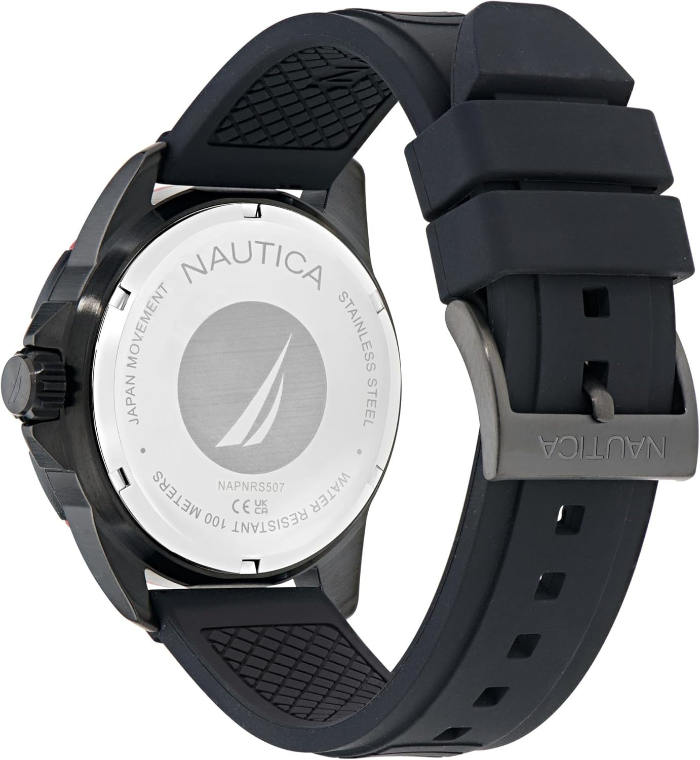 image:imageNautica Mens NSR Silicone WatchBlackBlackBlack