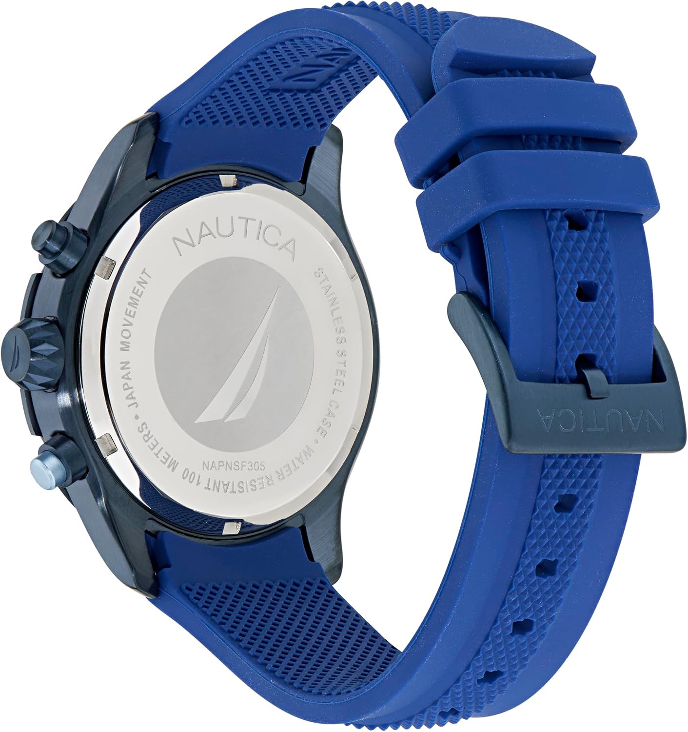 image:imageNautica Mens NST Chronograph 46mm WatchBlueBlueBlue