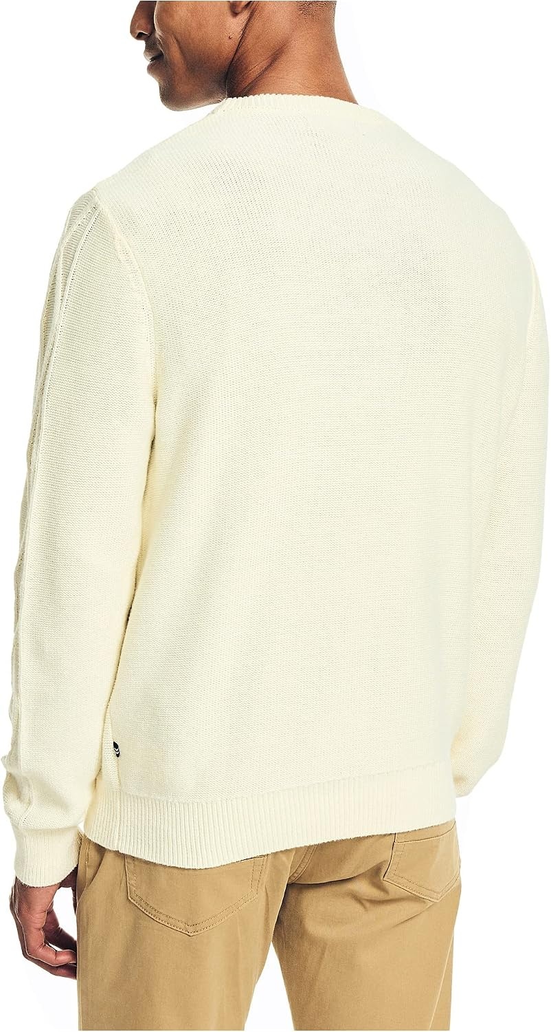 image:imageNautica Mens Nautica CableKnit SweaterSweaterSail Cream