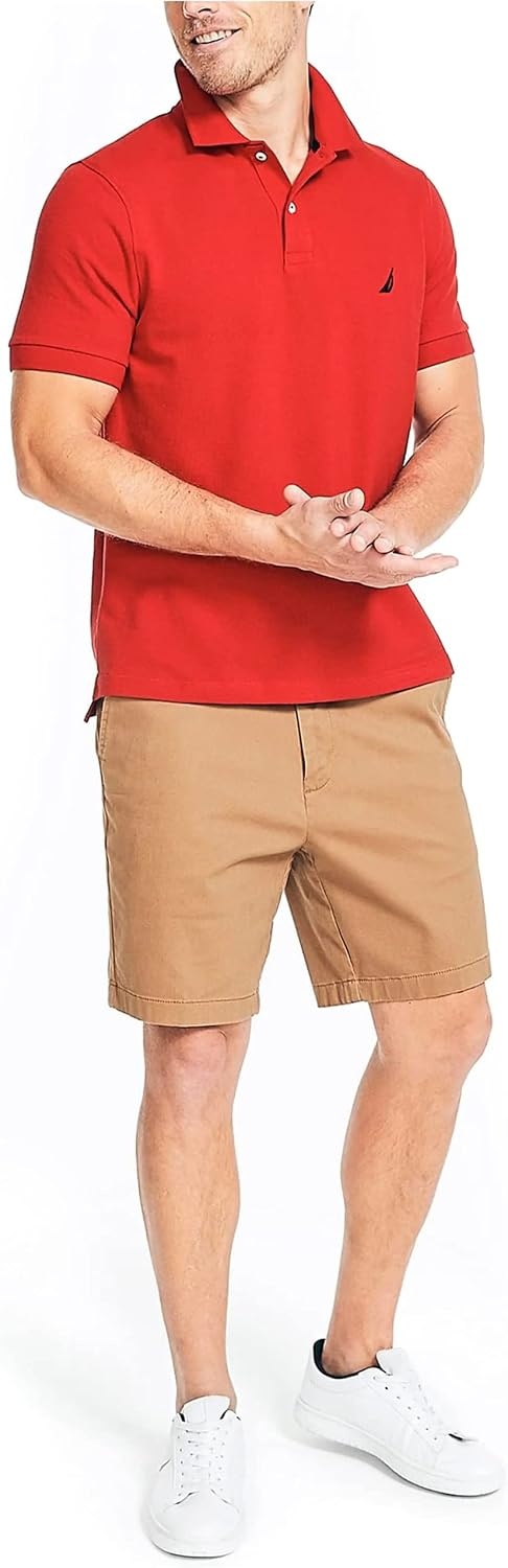 image:imageNautica Mens Nautica Classic Fit Deck PoloBiking Red