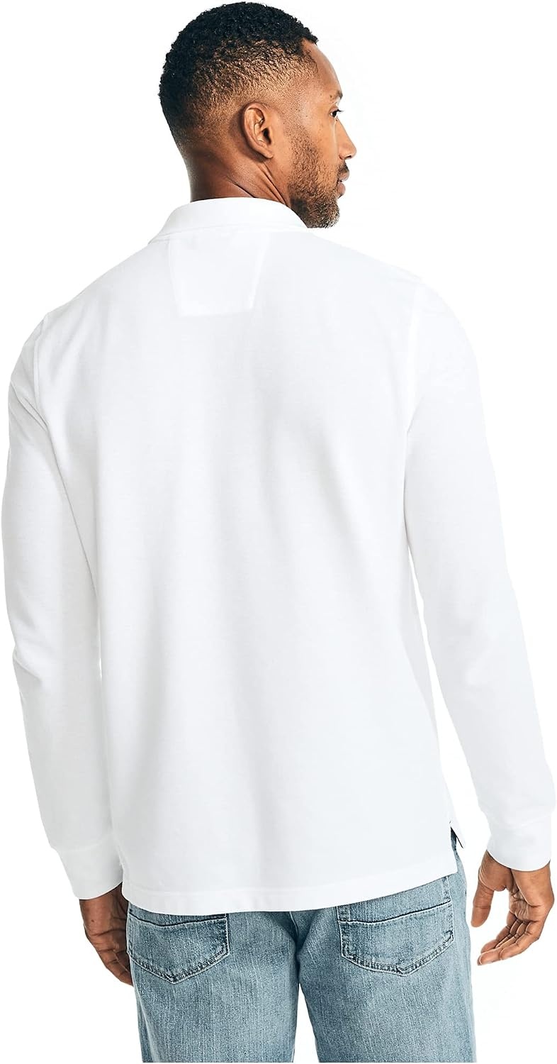 image:imageNautica Mens Nautica Classic Fit LongSleeve Deck PoloNautica Classic Fit LongSleeve Deck PoloBright White
