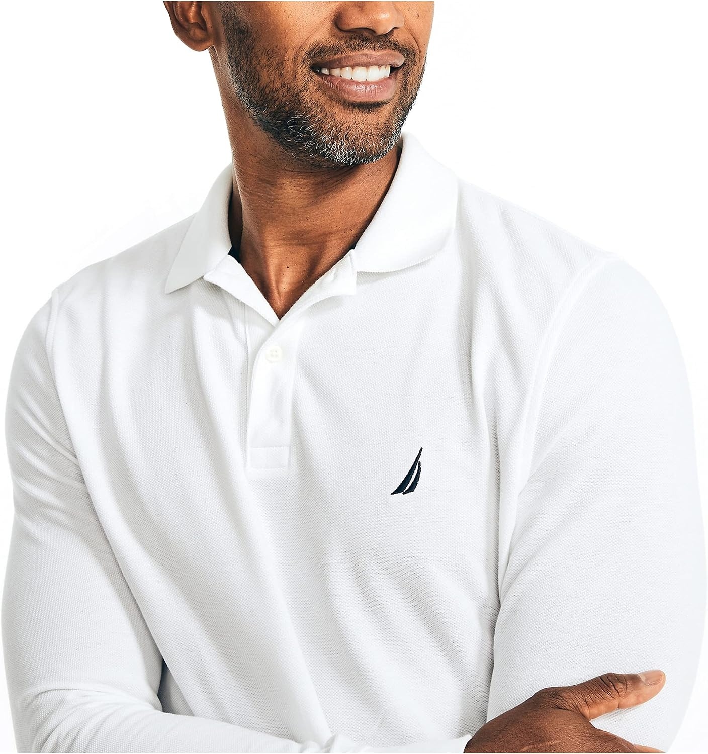 image:imageNautica Mens Nautica Classic Fit LongSleeve Deck PoloNautica Classic Fit LongSleeve Deck PoloBright White