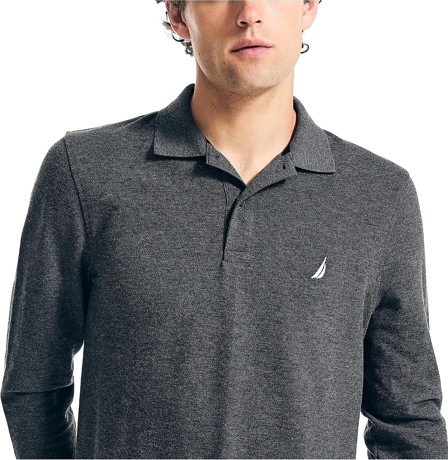 image:imageNautica Mens Nautica Classic Fit LongSleeve Deck PoloNautica Classic Fit LongSleeve Deck PoloCharcoal Heather
