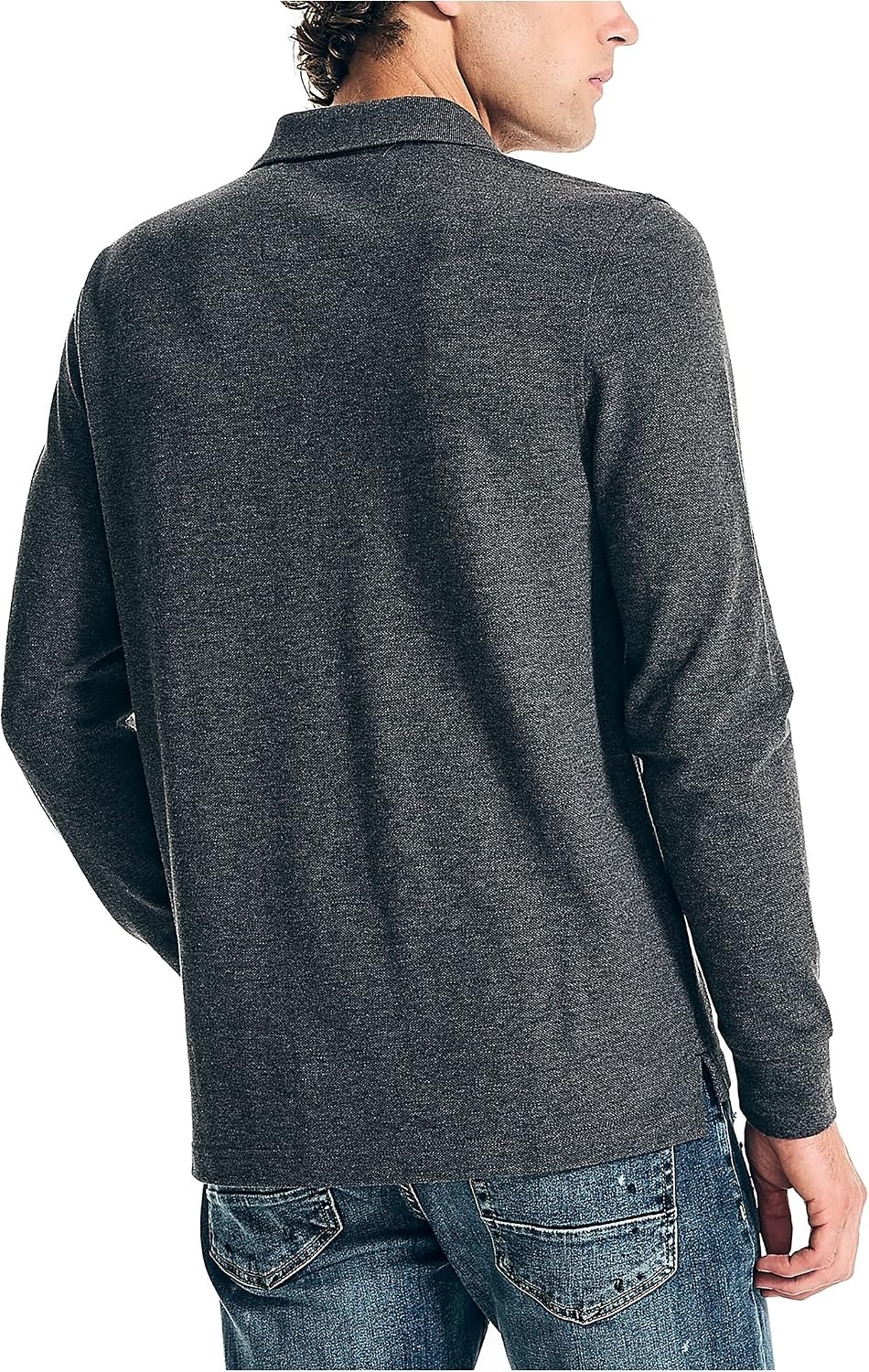 image:imageNautica Mens Nautica Classic Fit LongSleeve Deck PoloNautica Classic Fit LongSleeve Deck PoloCharcoal Heather