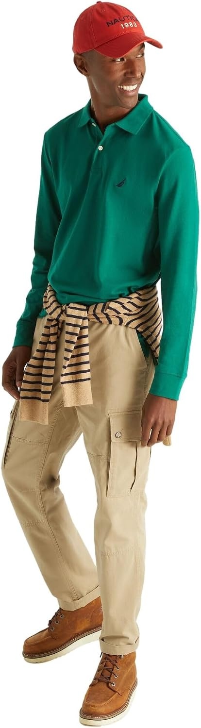 image:imageNautica Mens Nautica Classic Fit LongSleeve Deck PoloNautica Classic Fit LongSleeve Deck PoloGreenleaf