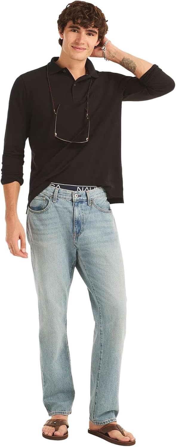image:imageNautica Mens Nautica Classic Fit LongSleeve Deck PoloNautica Classic Fit LongSleeve Deck PoloLuxury Black