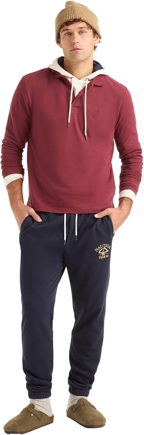 image:imageNautica Mens Nautica Classic Fit LongSleeve Deck PoloNautica Classic Fit LongSleeve Deck PoloOxblood Red