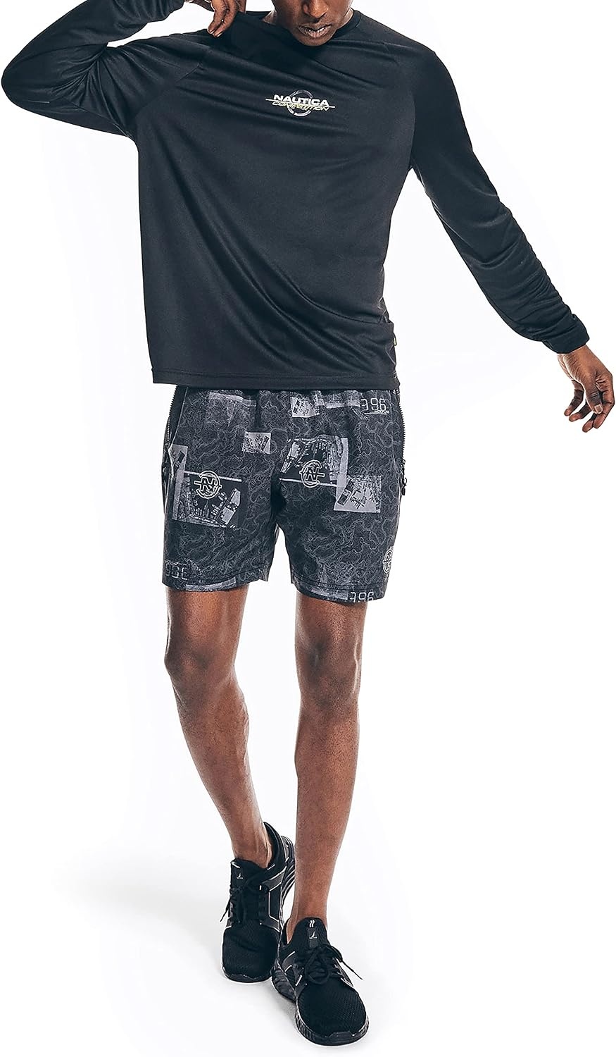 image:imageNautica Mens Nautica Competition Sustainably Crafted 6 Performance ShortBlack Multi