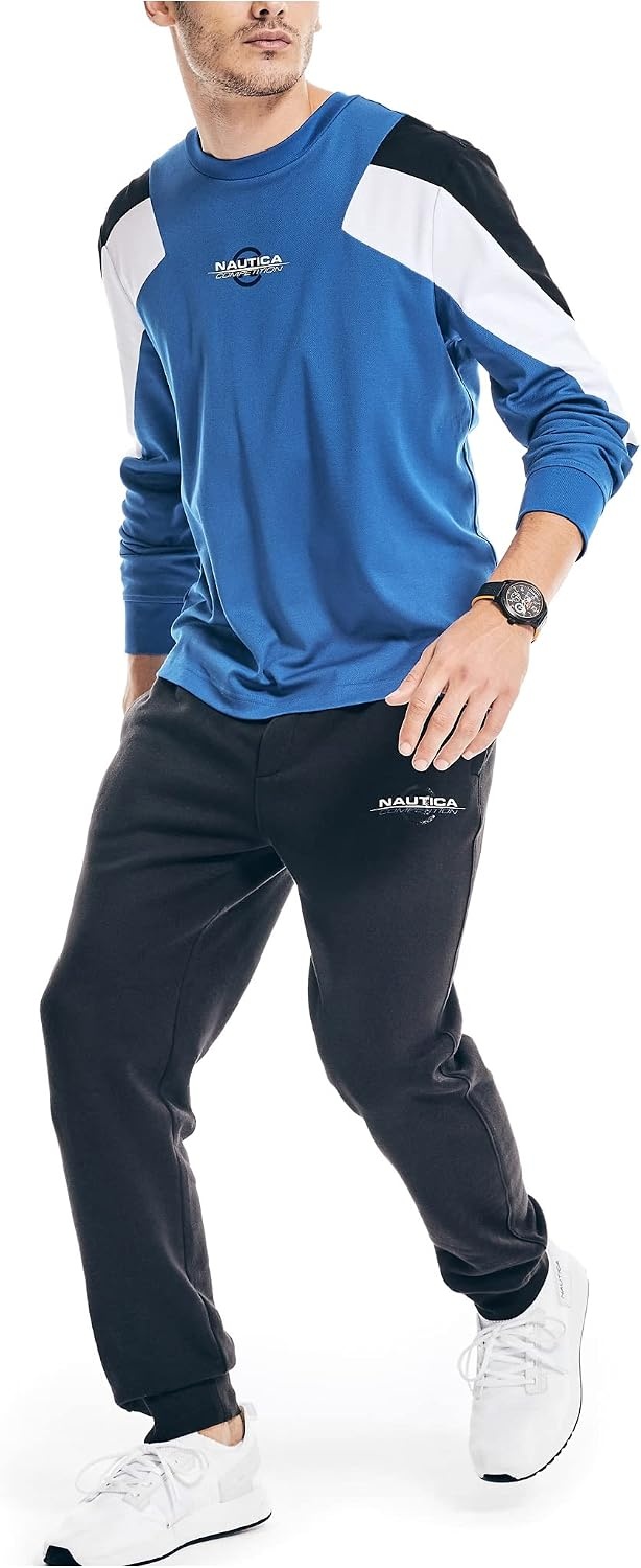 image:imageNautica Mens Nautica Competition Sustainably Crafted LongSleeve TShirtBright Cobalt