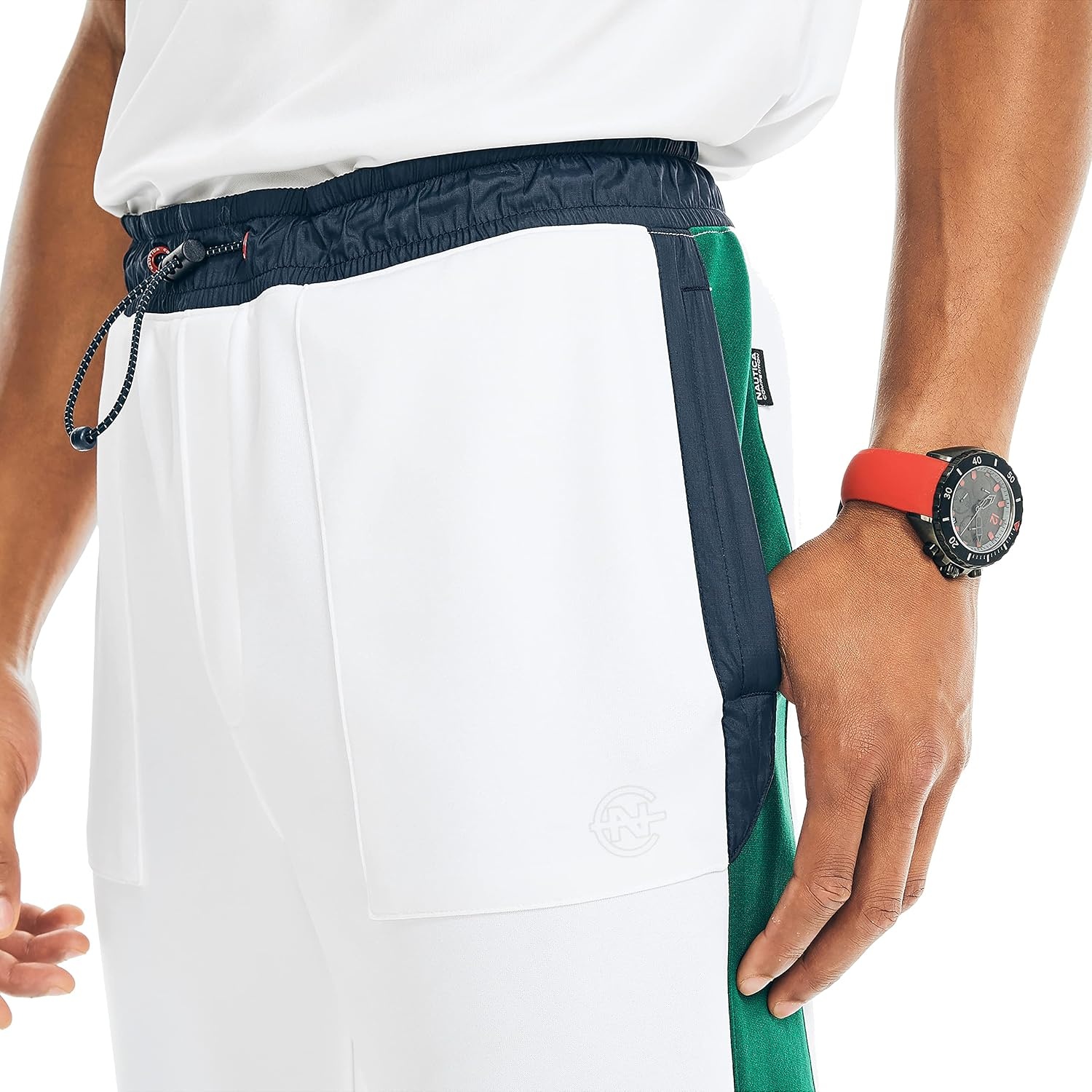image:imageNautica Mens Nautica Competition Sustainably Crafted Performance Jogger PantsBright White